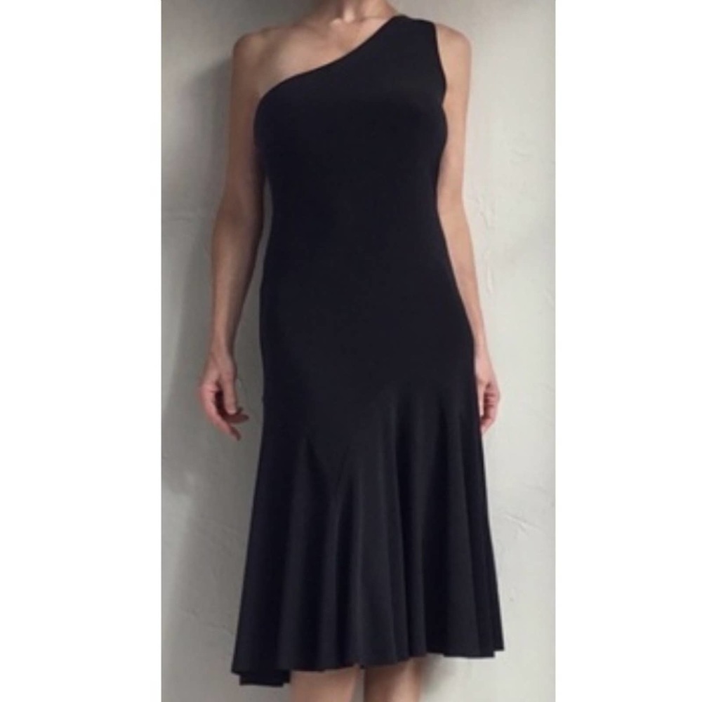 American Living Black Stretch One Strap A Line Dress
